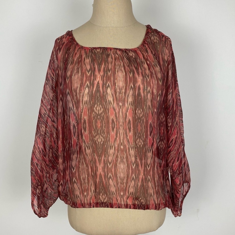 Ella Moss Sheer Top L